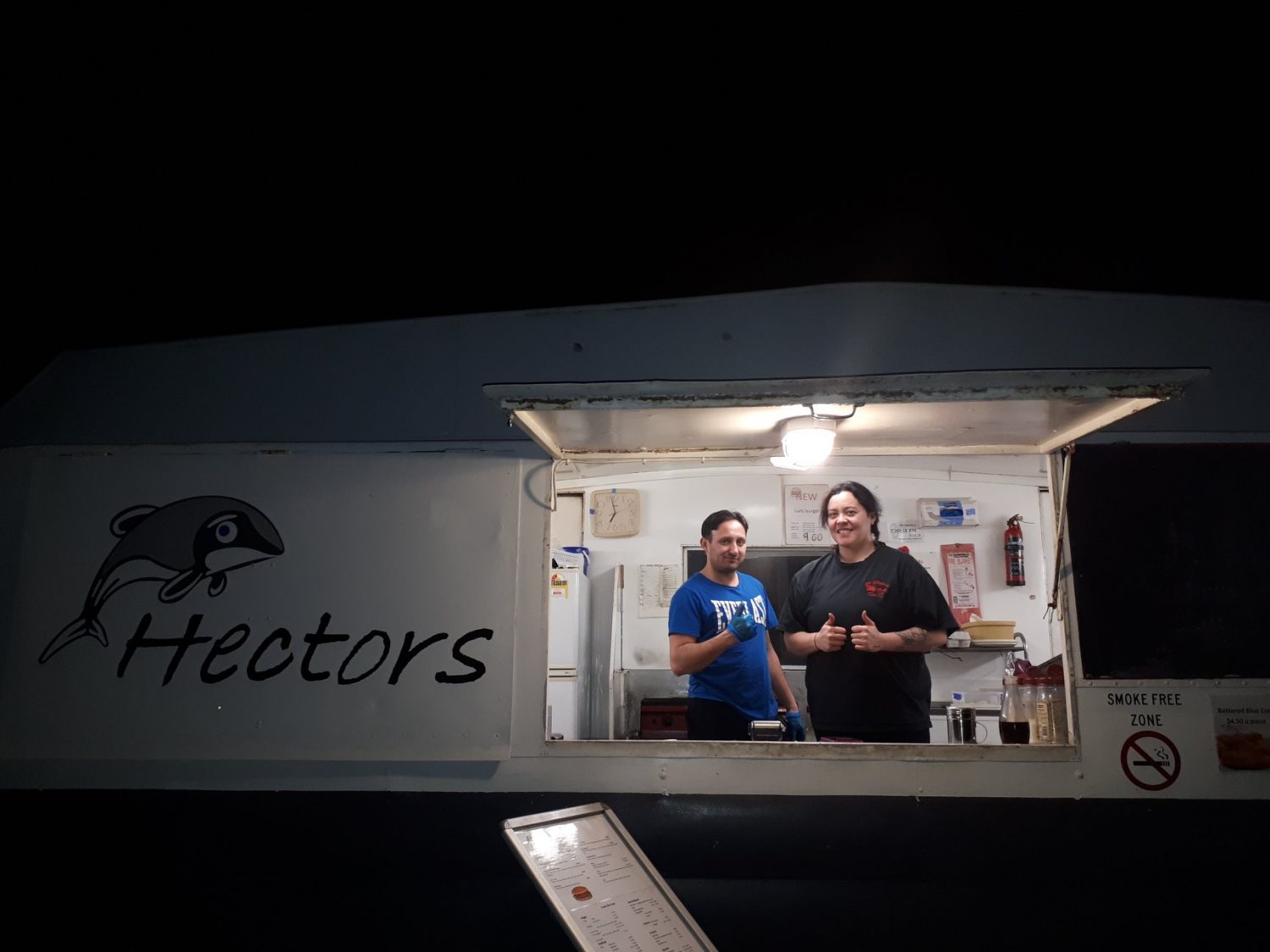 Hectors takeaways Cooks at Leithfield Beach Holiday Park